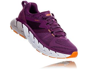 Hoka One One Gaviota 2 Mens Orthopedic Shoes Grape Juice/Bright Marigold | AU-8496023